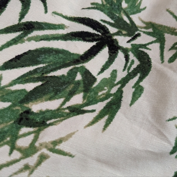 J. Jill Wide Leg Capri Linen Blend Bamboo Print Pants - Picture 8 of 12